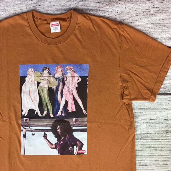 2019 Supreme American Picture Burnt Orange T-shirt - Picture 1 of 9